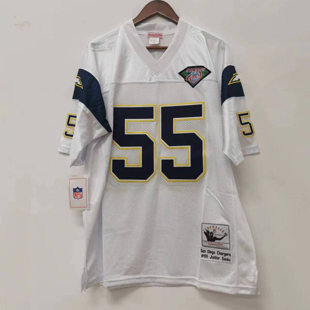 Junior Seau 1994 San Diego Chargers Jersey white Mitchell & product image 2