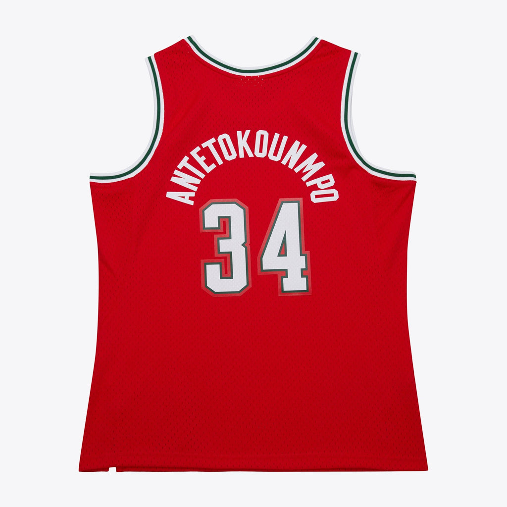 Giannis Antetokounmpo Milwaukee Bucks 2014 Dark Alternate Authentic Jersey - Red product image 4, provided for visual