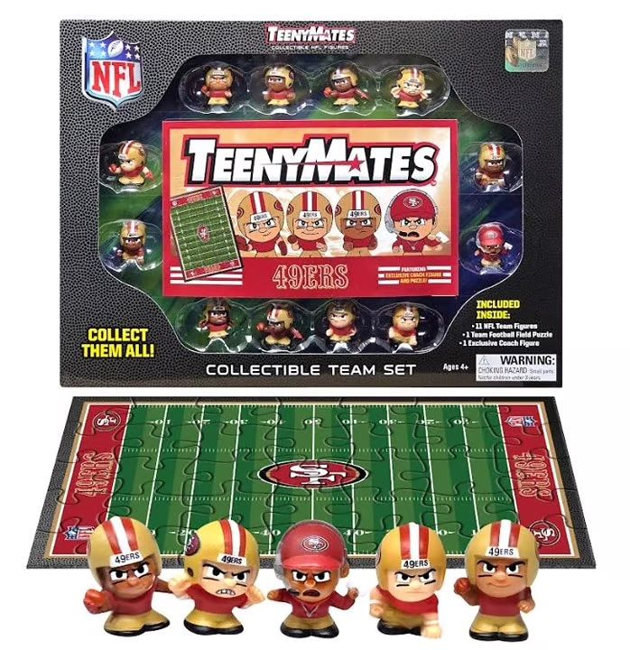 TeenyMates San Francisco 49ers Team Figurine Set product image 1, provided for visual reference and product detail review