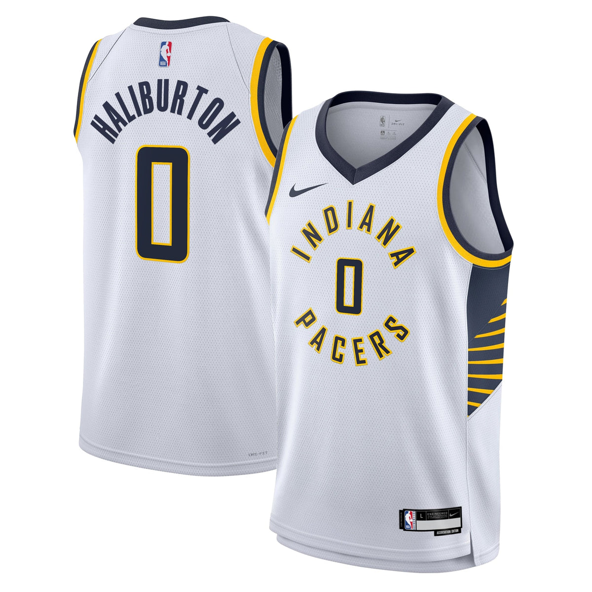 Tyrese Haliburton Indiana Pacers Association Edition Swingman Jersey - White - Youth product image 2, provided for visual