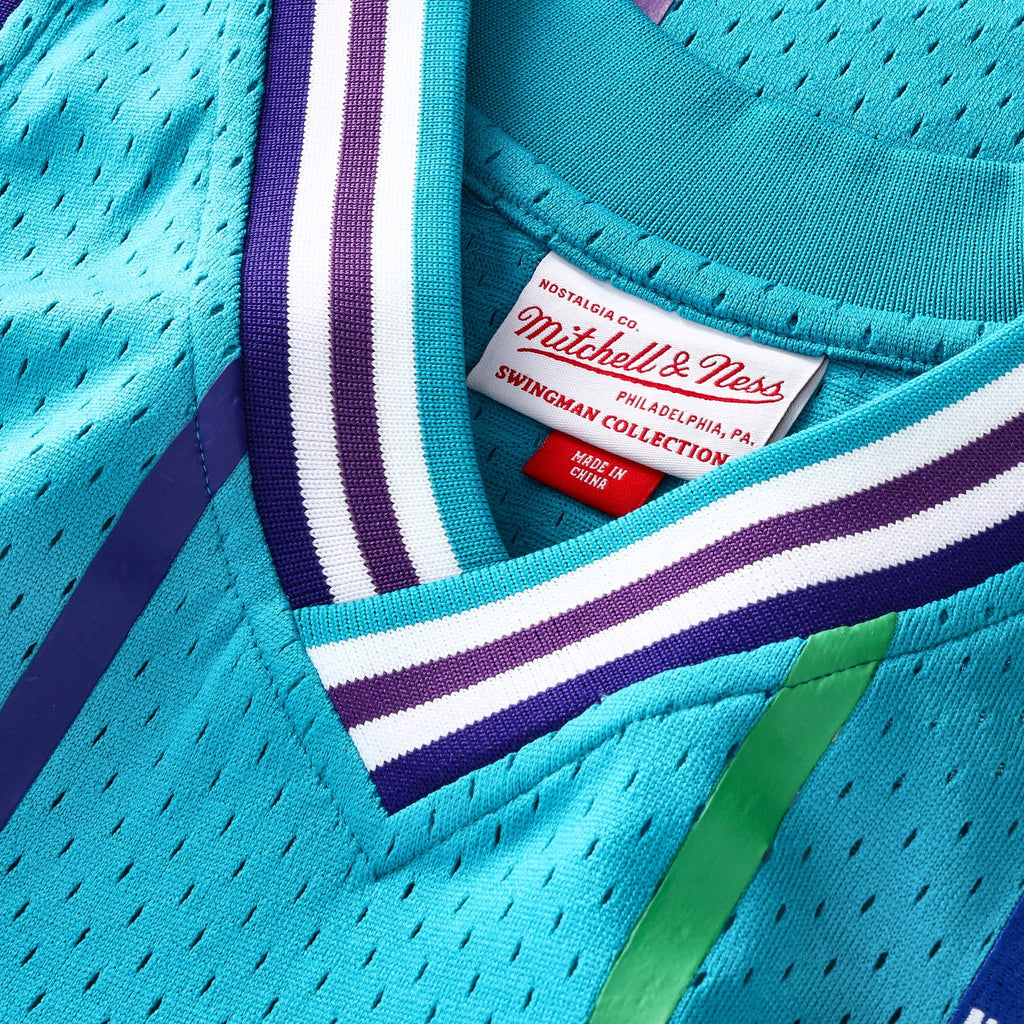 Alonzo Mourning Charlotte Hornets Swingman Jersey product image 4, provided for visual reference and product detail review