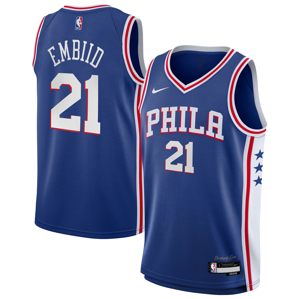 Joel Embiid Philadelphia 76ers Swingman Icon Jersey - Youth product image 2, provided for visual reference and product