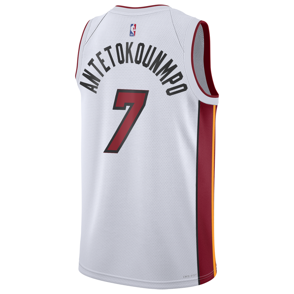 Giannis Antetokounmpo Miami Heat Association Edition Swingman Jersey - White - Youth product image 4, provided for visual
