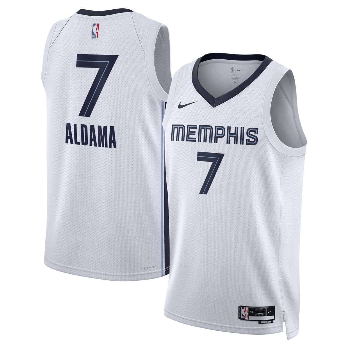 Santi Aldama Memphis Grizzlies Association Edition Swingman Jersey - White - Unisex product image 1, provided for visual