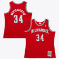 Giannis Antetokounmpo Milwaukee Bucks 2014 Dark Alternate Authentic Jersey - Red product image 1, provided for visual