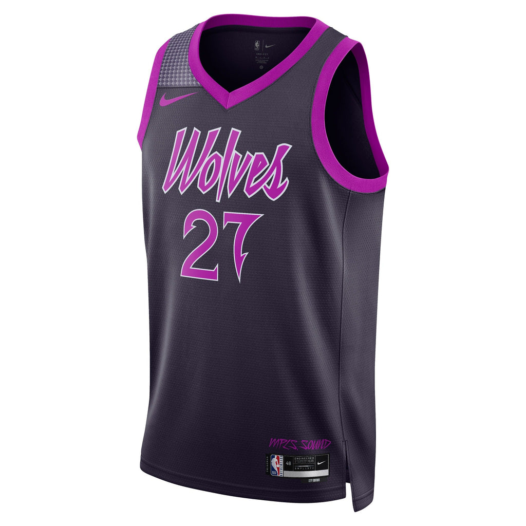 Rudy Gobert Minnesota Timberwolves 2025/26 City Edition Swingman Jersey - Black - Unisex product image 3, provided for