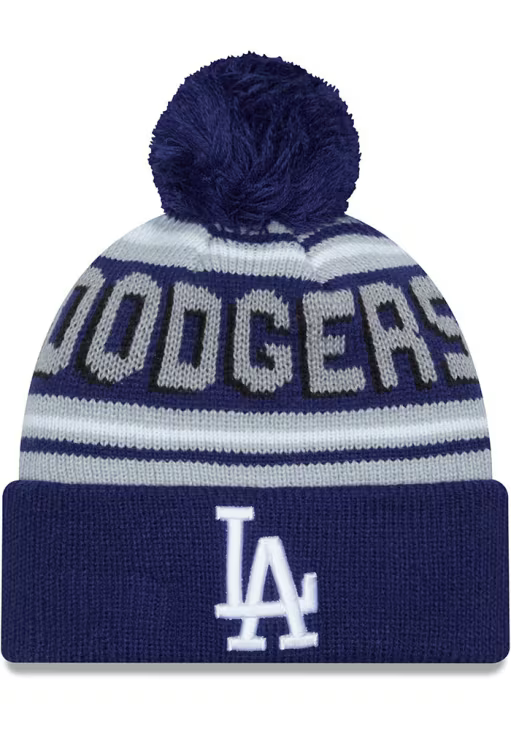 New Era Los Angeles Dodger Cuffed Knit With Pom product image 1, provided for visual reference and product detail review