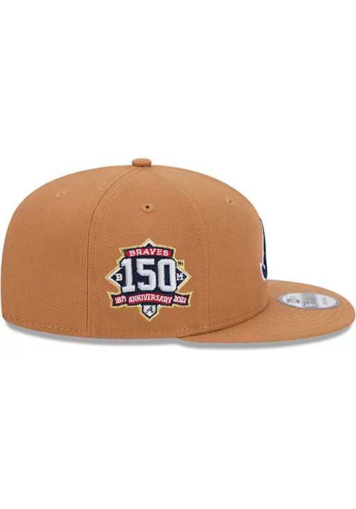 New Era Atlanta Braves Color Pack 9FIFTY Snapback Hat-Light Bronze product image 3, provided for visual reference and