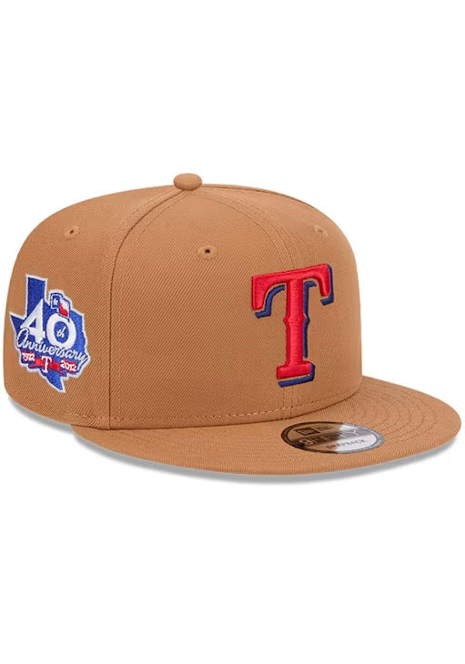 New Era Texas Rangers Color Pack 9FIFTY Snapback Hat-Light Bronze product image 1, provided for visual reference and product