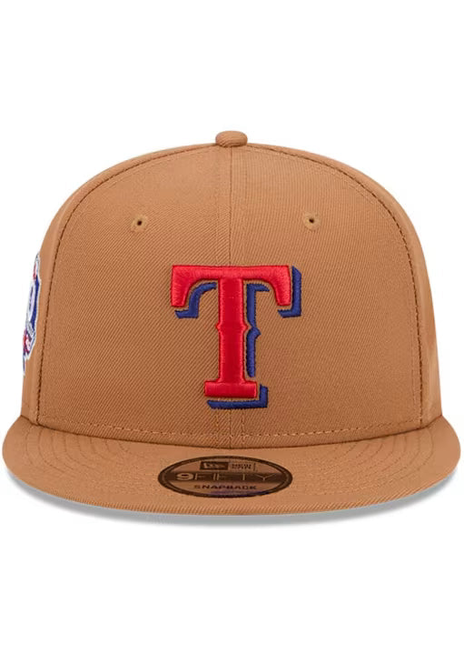 New Era Texas Rangers Color Pack 9FIFTY Snapback Hat-Light Bronze product image 3, provided for visual reference and product