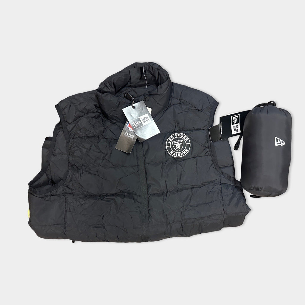 New Era Las Vegas Raiders Essential Packable Vest product image 2, provided for visual reference and product detail review