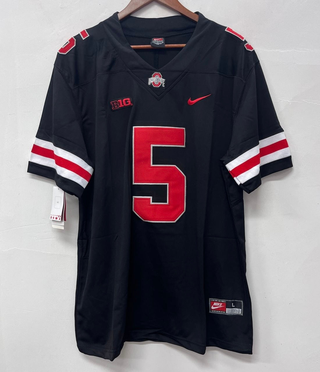 Garrett Wilson Ohio State Buckeyes jersey black with red product image 3