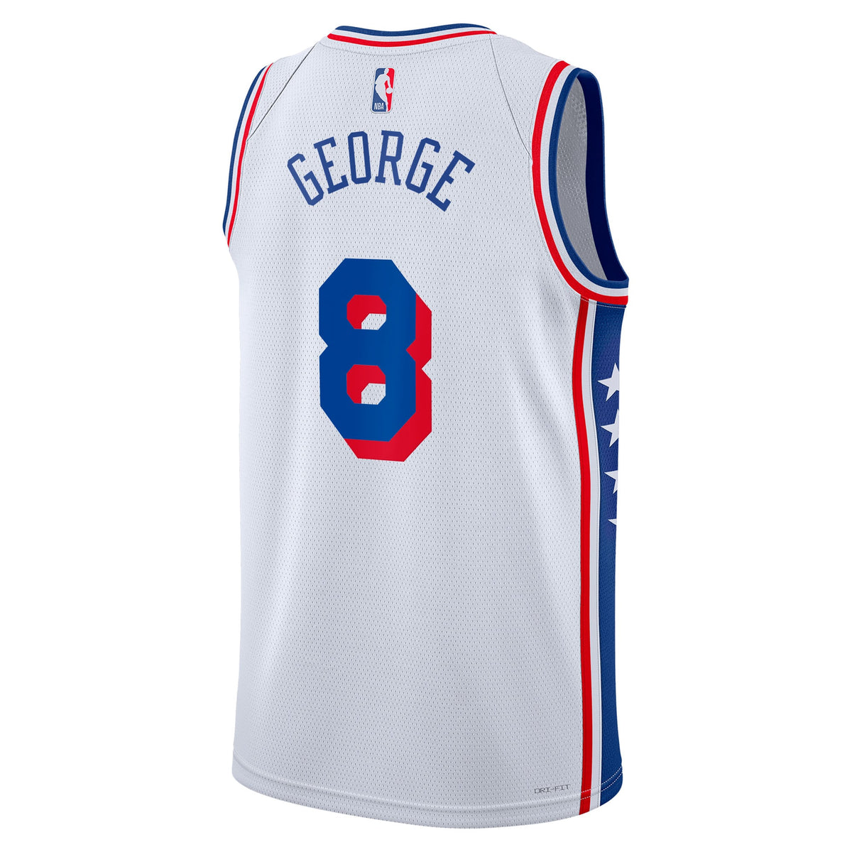 Paul George Philadelphia 76ers Association Edition Swingman Jersey - White - Unisex product image 4, provided for visual