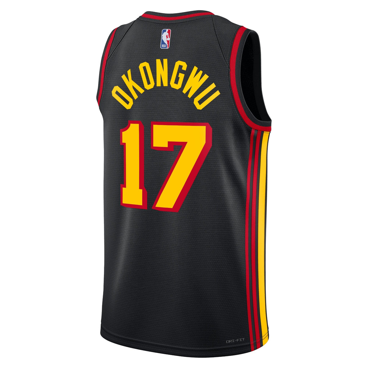 Onyeka Okongwu Atlanta Hawks Statement Edition Swingman Jersey - Black - Unisex product image 3, provided for visual