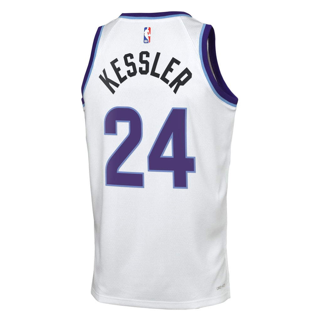 Walker Kessler Utah Jazz Association Edition Replica Swingman Jersey - White - Youth product image 4, provided for visual