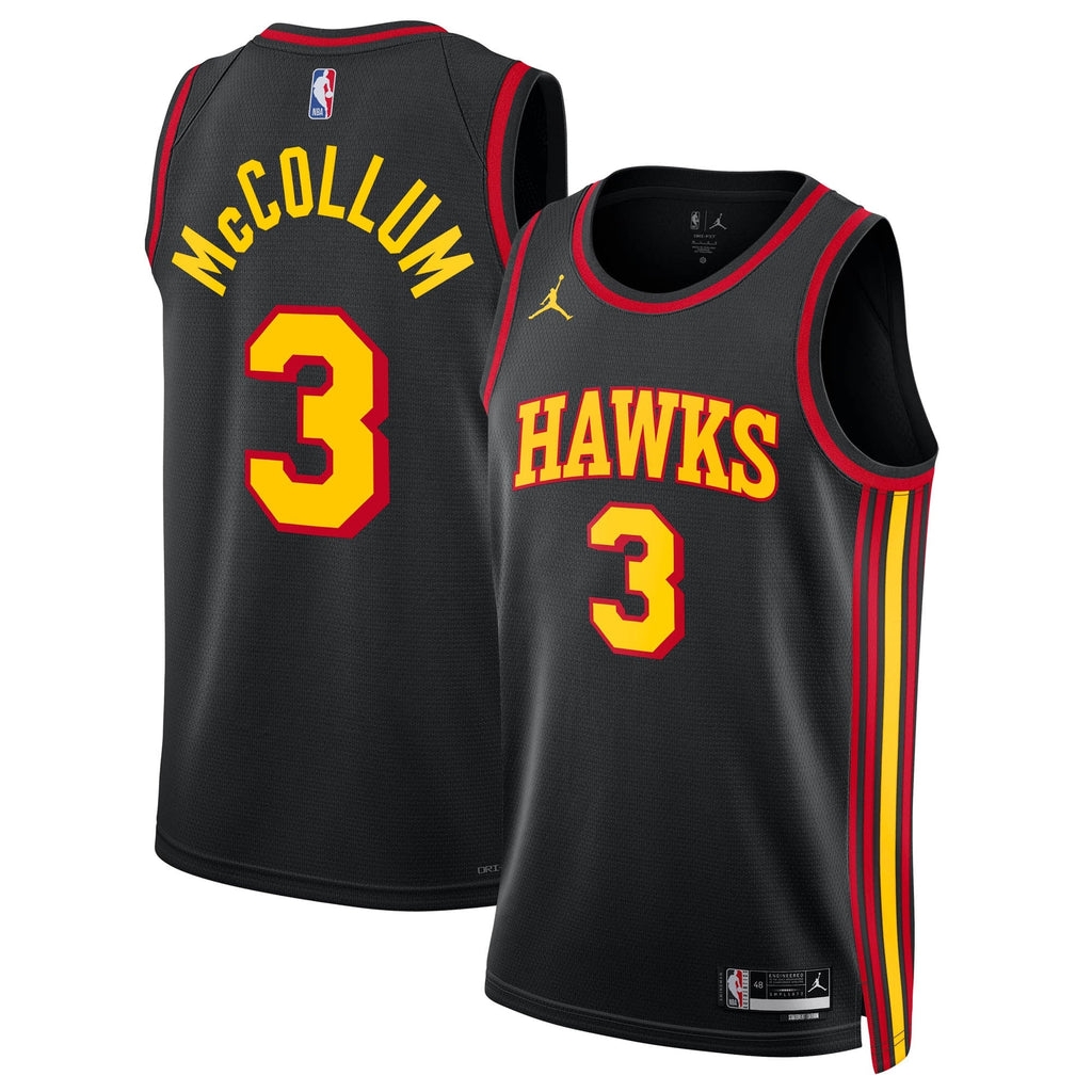 CJ McCollum Atlanta Hawks Statement Edition Swingman Jersey - Black - Unisex product image 1, provided for visual reference