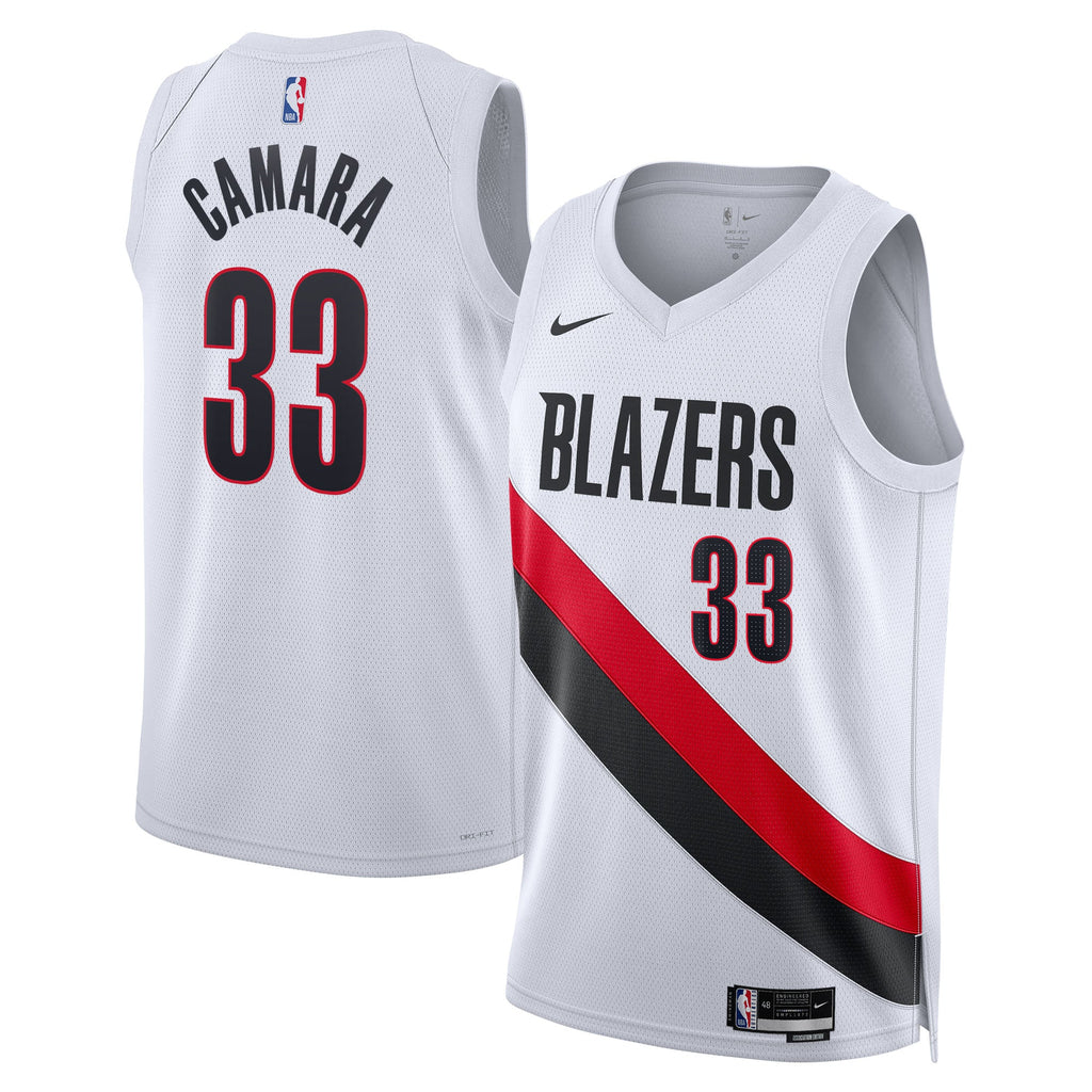 Toumani Camara Portland Trail Blazers Association Edition Replica Swingman Jersey - White - Unisex product image 2, provided