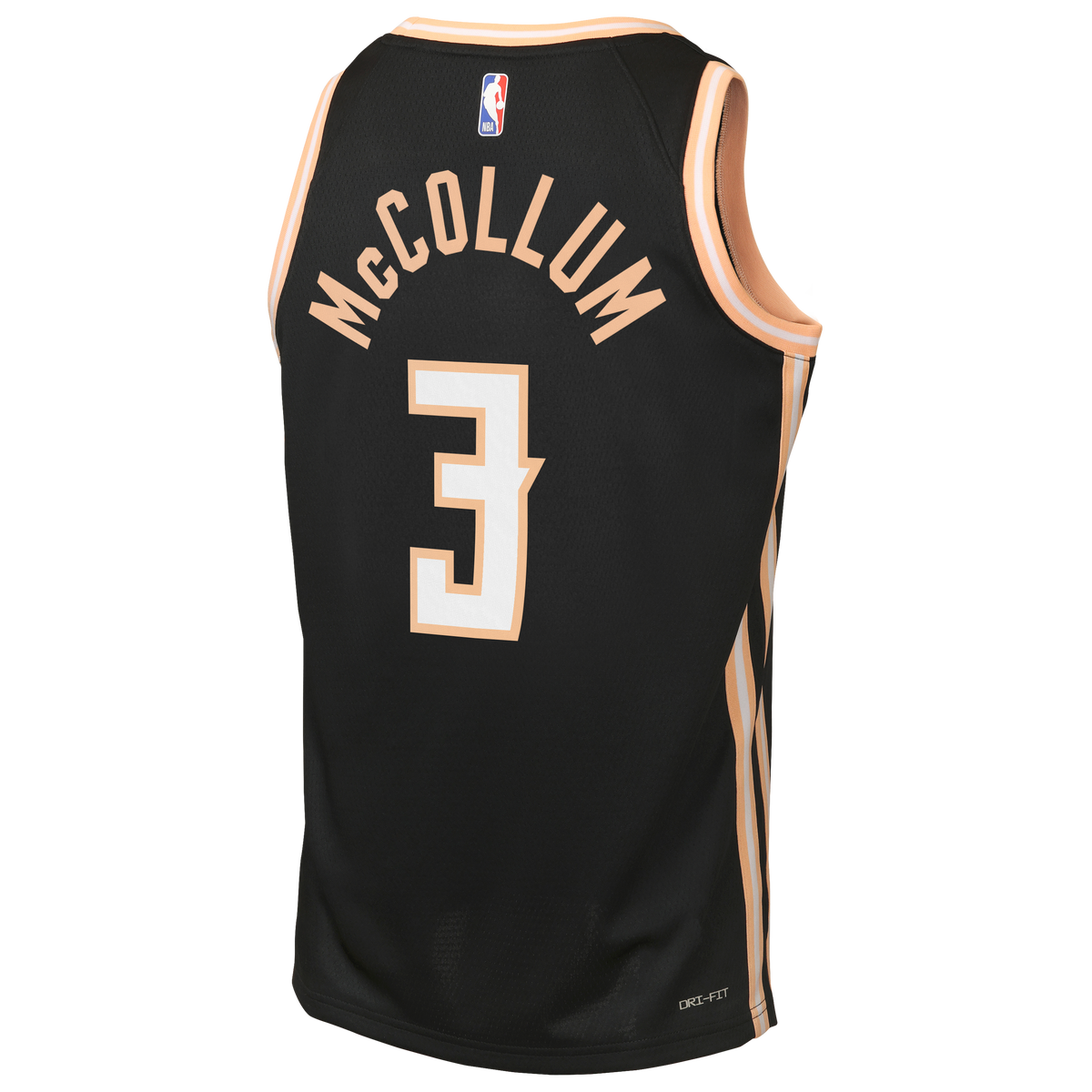 CJ McCollum Atlanta Hawks 2025/26 City Edition Swingman Jersey - Black - Youth product image 4, provided for visual