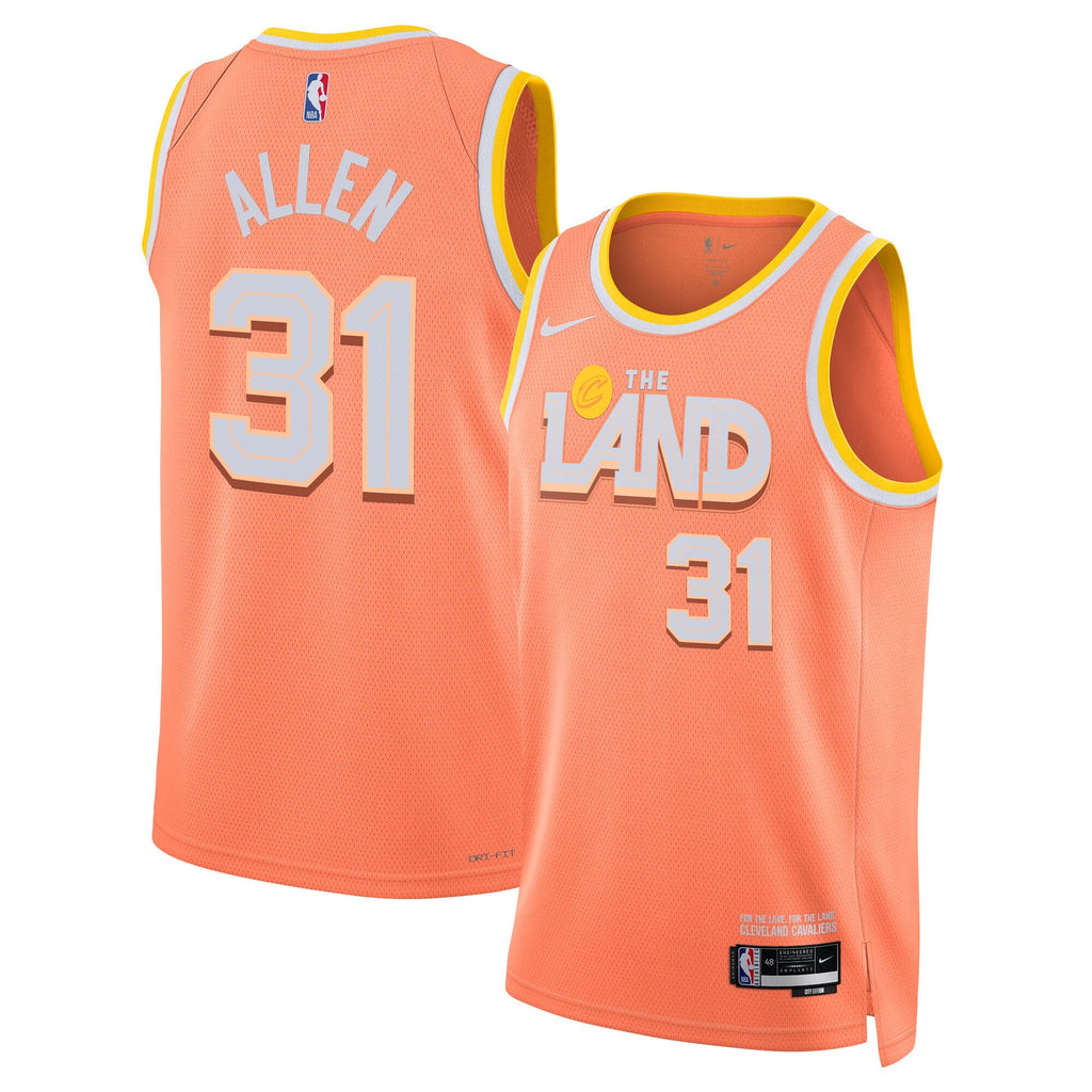 Jarrett Allen Cleveland Cavaliers 2025/26 City Edition Swingman Jersey - Orange - Unisex product image 2, provided for