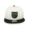 New Era Sacramento Kings 2-Tone Color Pack 9FIFTY Snapback Hat -White/Black/Teal product image 1, provided for visual