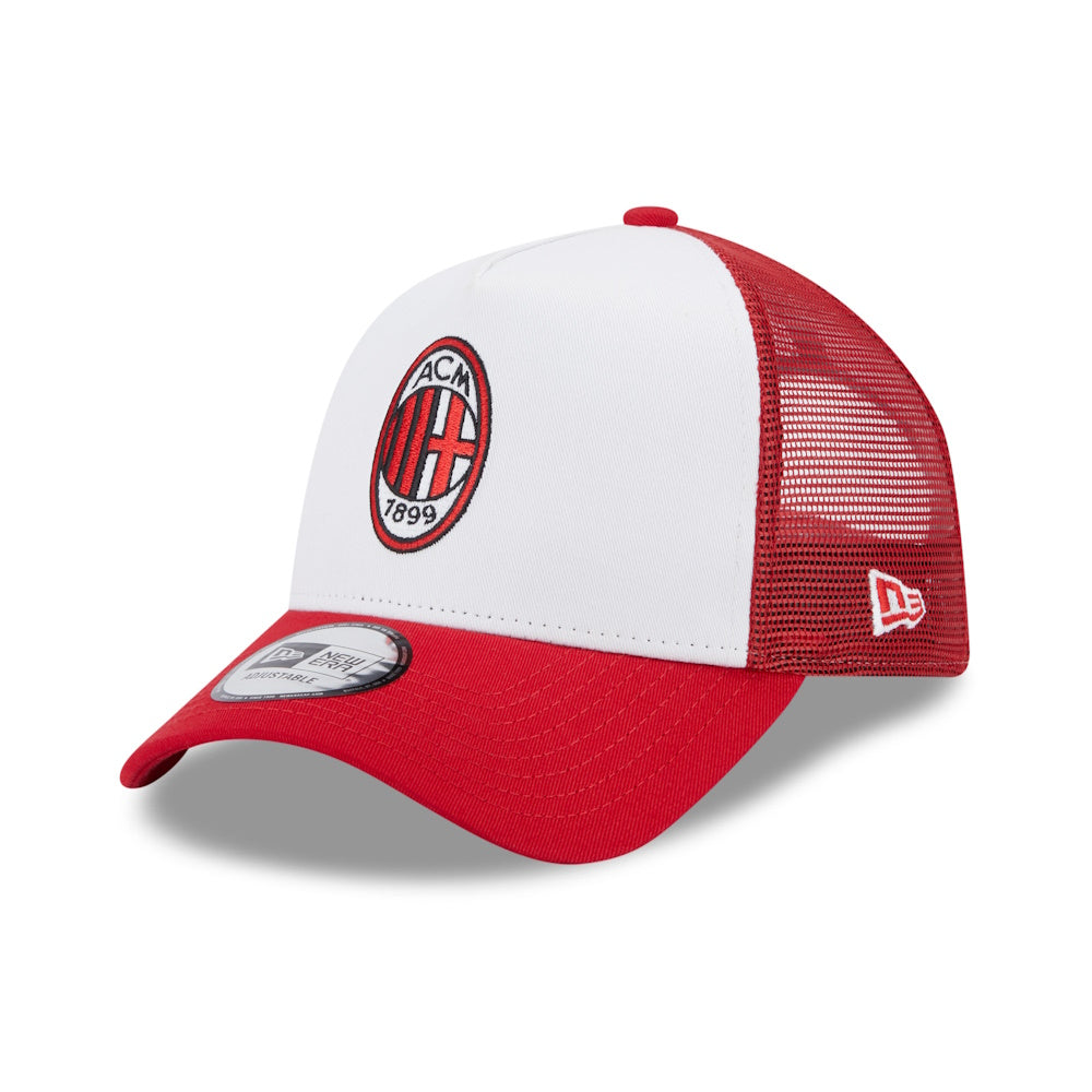 Ac Milan – New Era E-Frame Trucker Red & White Hat product image 1, provided for visual reference and product detail review