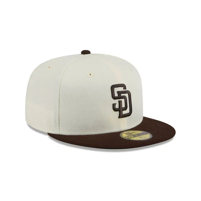 New Era San Diego Padres 59FIFTY Fitted Hat-Egg/Brown product image 2, provided for visual reference and product detail
