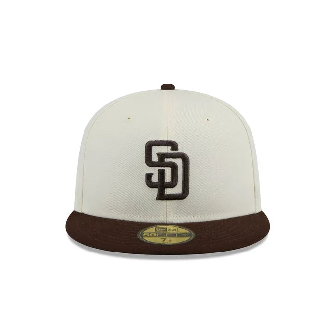 New Era San Diego Padres 59FIFTY Fitted Hat-Egg/Brown product image 3, provided for visual reference and product detail