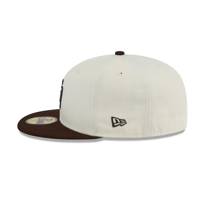 New Era San Diego Padres 59FIFTY Fitted Hat-Egg/Brown product image 4, provided for visual reference and product detail