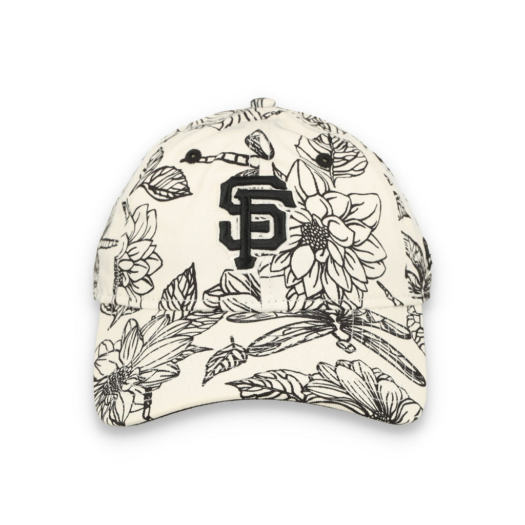 New Era Women San Francisco Giants Floral 9TWENTY Adjustable Hat-White/Black product image 3, provided for visual reference