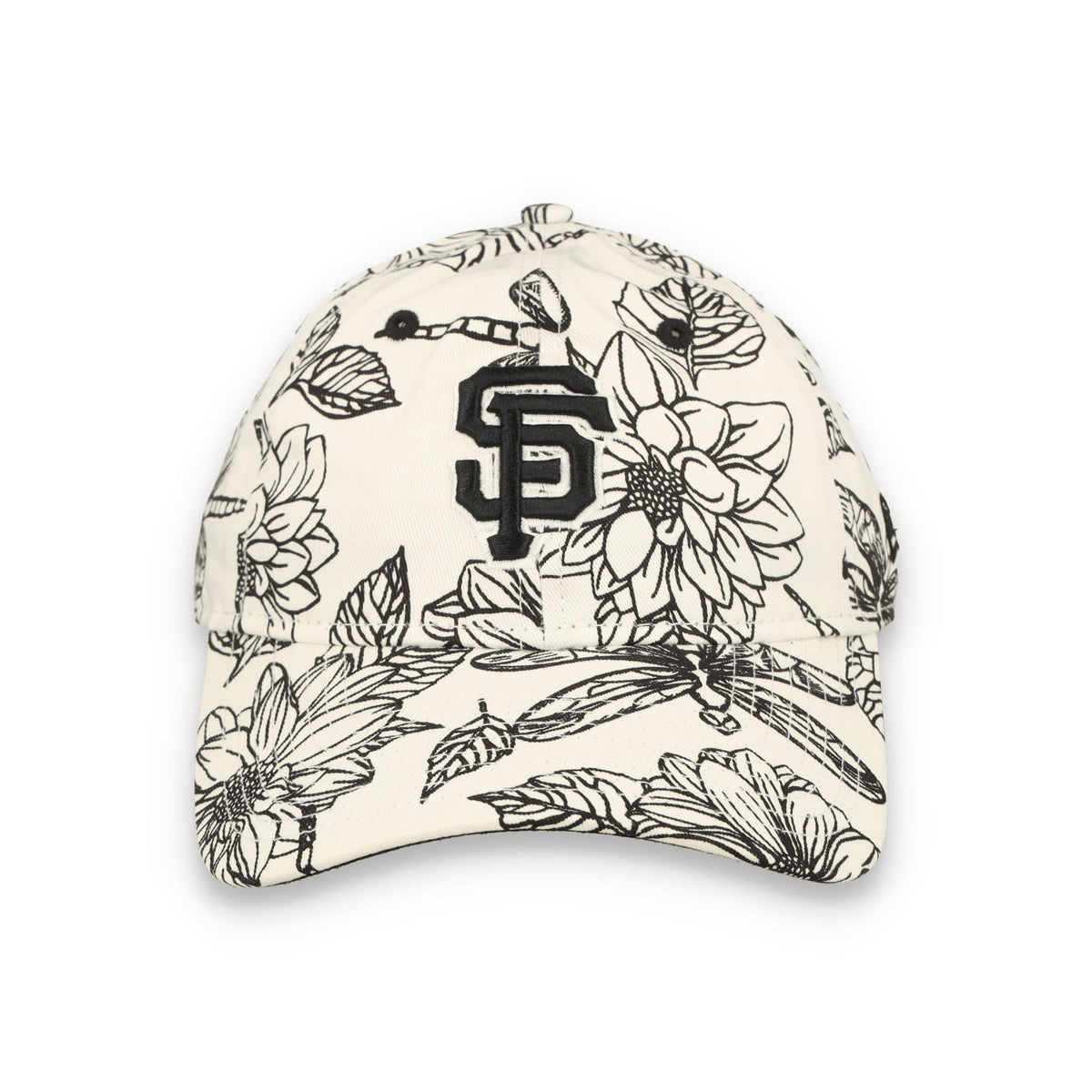 New Era Women San Francisco Giants Floral 9TWENTY Adjustable Hat-White/Black product image 3, provided for visual reference