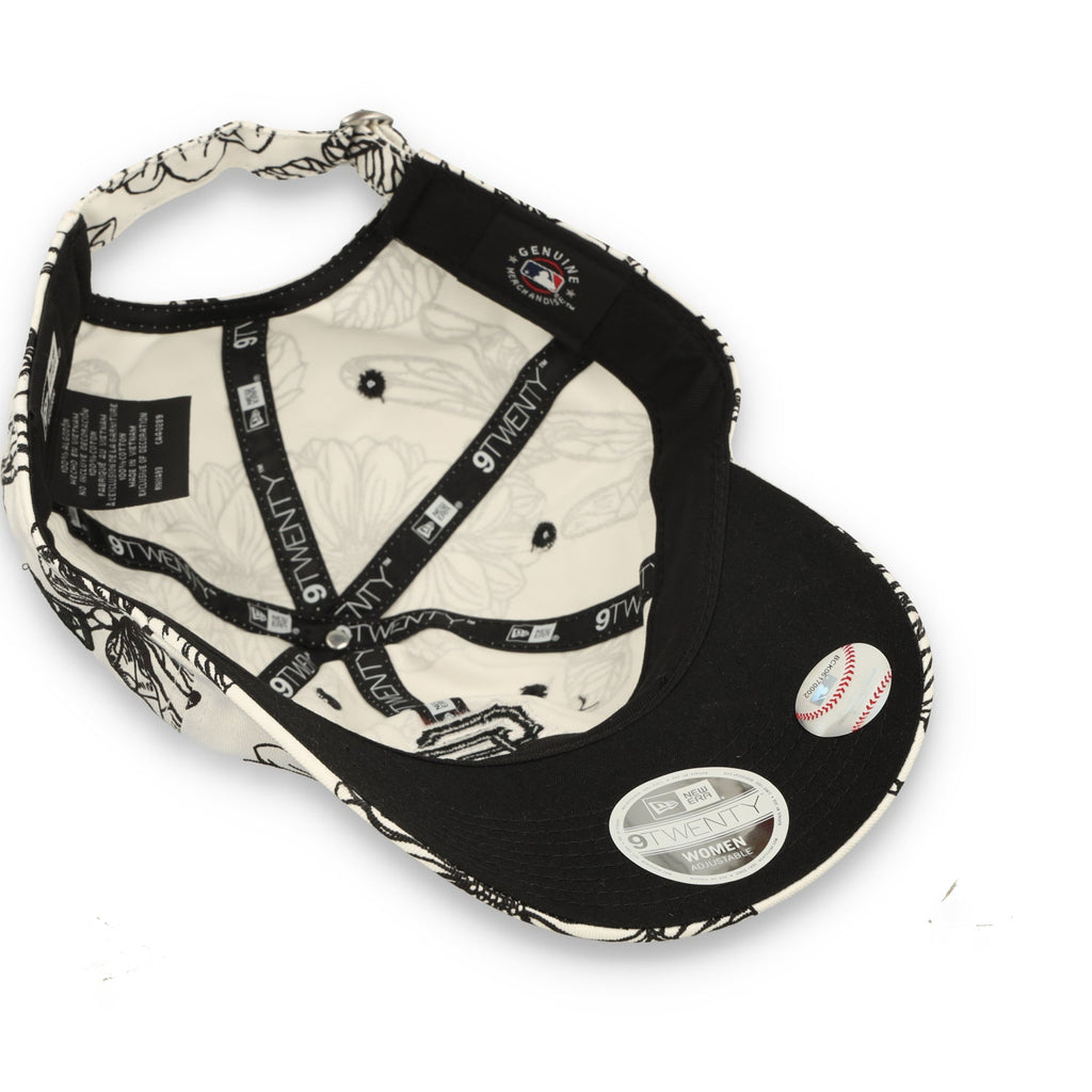 New Era Women San Francisco Giants Floral 9TWENTY Adjustable Hat-White/Black product image 7, provided for visual reference