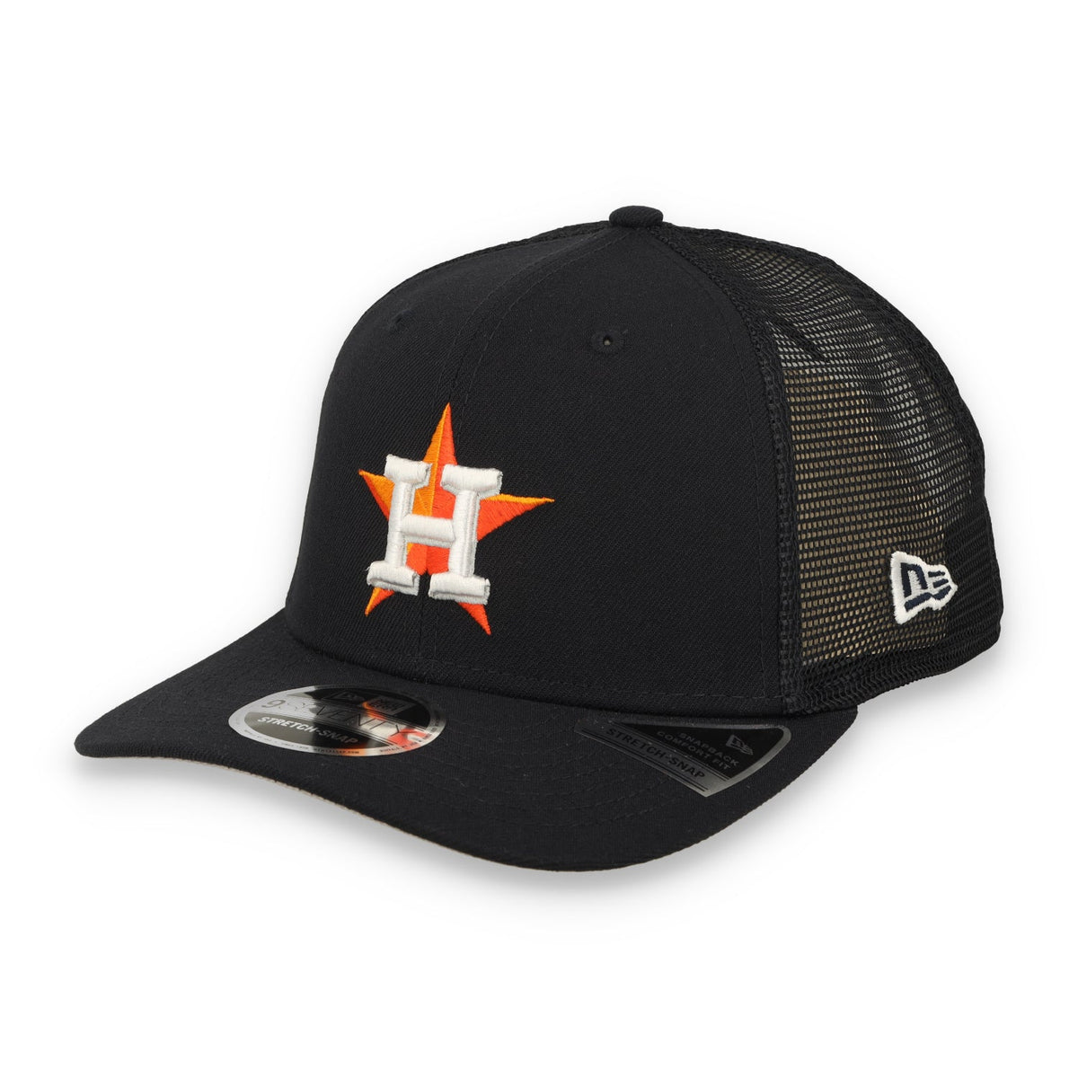 New Era Houston Astros Team 9SEVENTY Stretch-Snap Trucker Hat product image 1, provided for visual reference and product