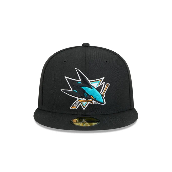 New Era San Jose Sharks Team 59FIFTY Fitted Hat-Black product image 2, provided for visual reference and product detail