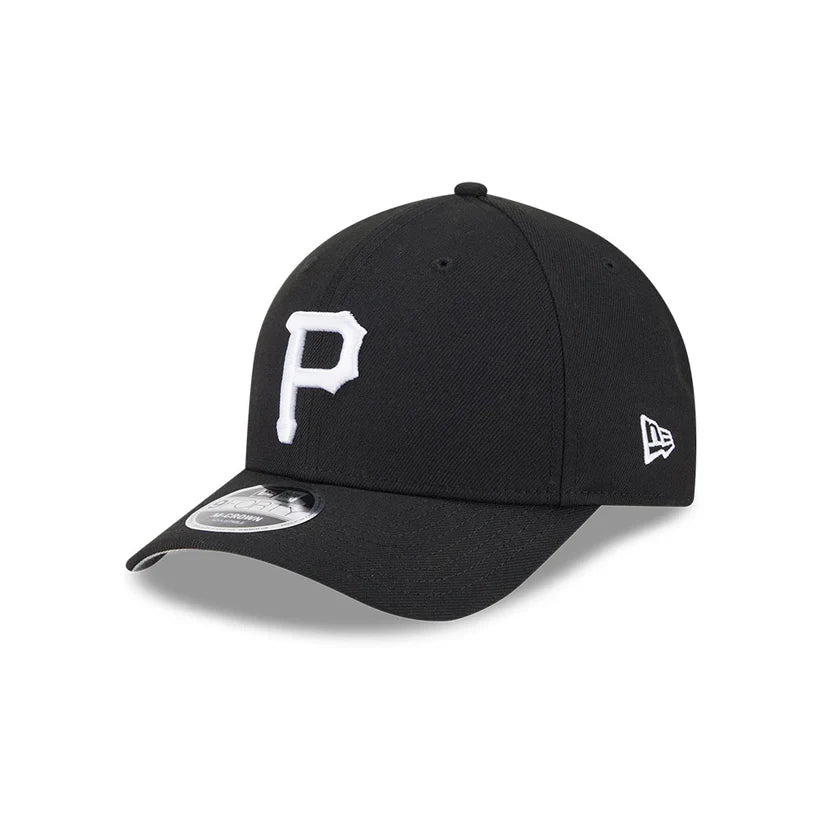 New Era Pittsburgh Pirates 39THIRTY M-Crown A-Frame Stretch Fit Hat-Black/White product image 1, provided for visual