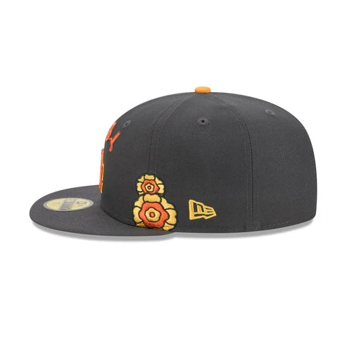 New Era Los Angeles Dodgers Day of the Dead 59FIFTY Fitted Hat-Graphite product image 5, provided for visual reference and