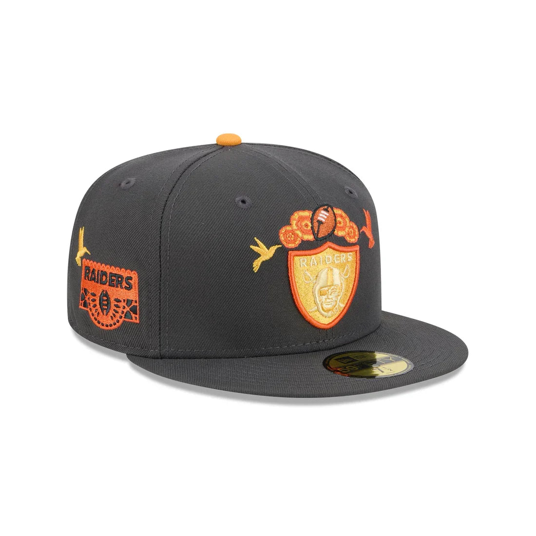 New Era Las Vegas Raiders Day Of The Dead 59FIFTY Fitted Hat product image 1, provided for visual reference and product