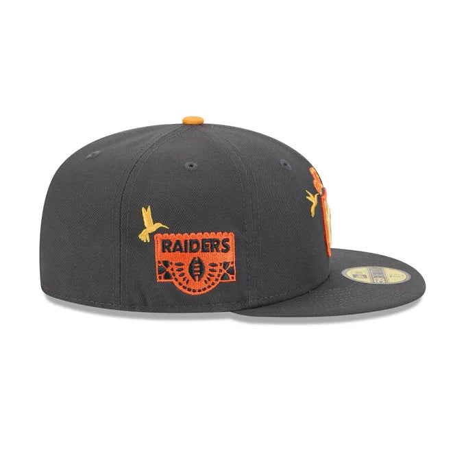New Era Las Vegas Raiders Day Of The Dead 59FIFTY Fitted Hat product image 4, provided for visual reference and product