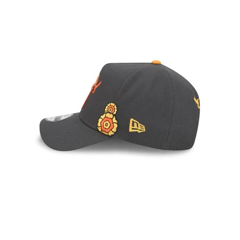 New Era Las Vegas Raiders Day Of the Dead 9FORTY A-Frame Adjustable Hat-Graphite product image 4, provided for visual