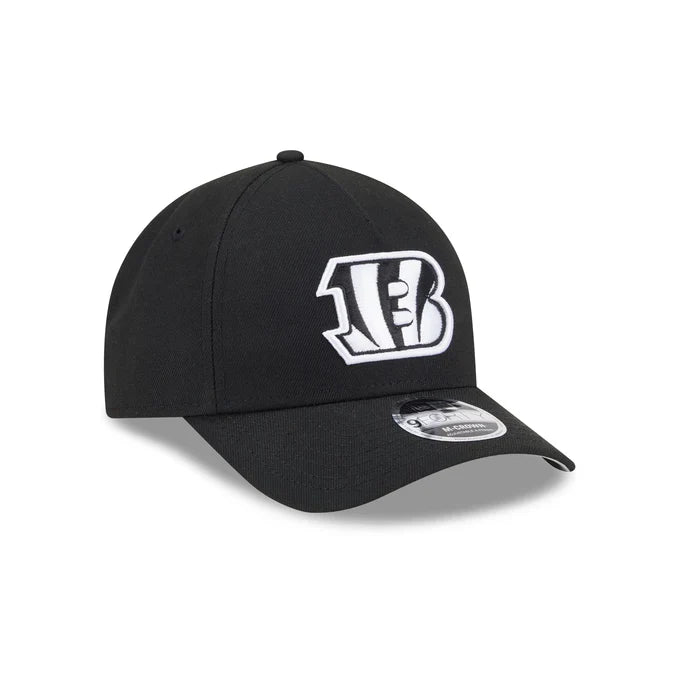 New Era Cincinnati Bengals M-Crown A-FRAME 9FORTY Adjustable Hat-Black/White product image 1, provided for visual reference