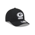 New Era Green Bay Packers M-Crown A-FRAME 9FORTY Adjustable Hat-Black/White product image 1, provided for visual reference