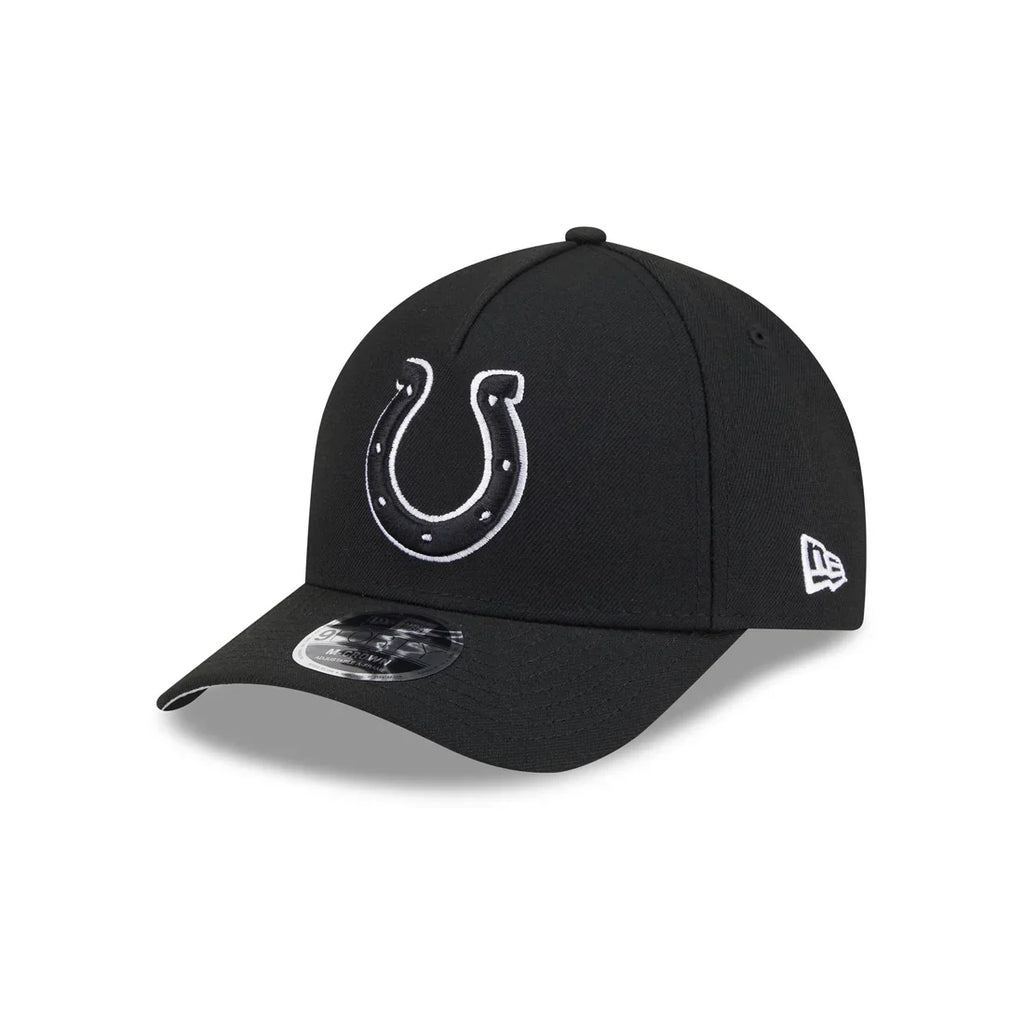 New Era Indianapolis Colts M-Crown A-FRAME 9FORTY Adjustable Hat-Black/White product image 2, provided for visual reference