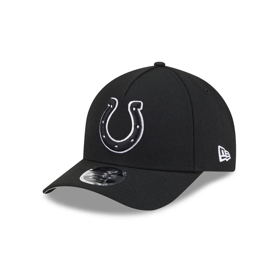 New Era Indianapolis Colts M-Crown A-FRAME 9FORTY Adjustable Hat-Black/White product image 2, provided for visual reference
