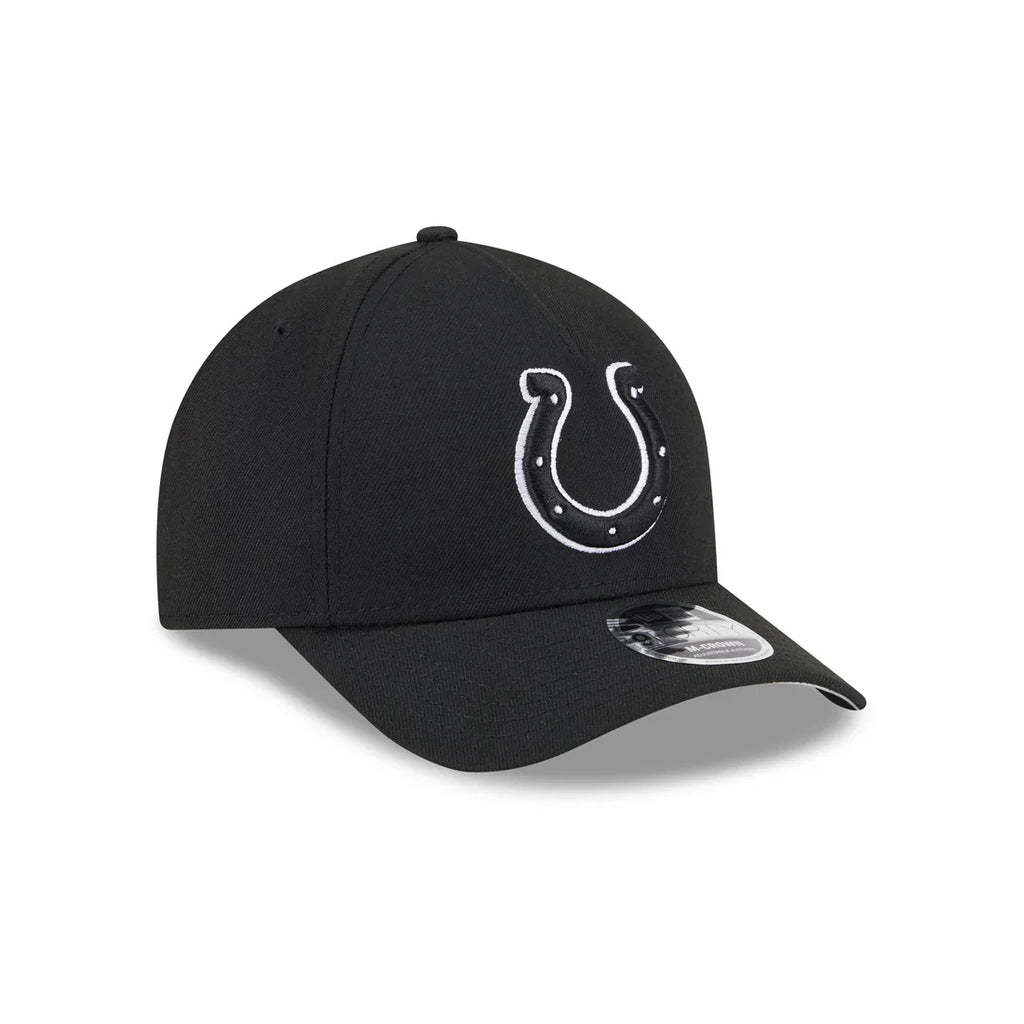 New Era Indianapolis Colts M-Crown A-FRAME 9FORTY Adjustable Hat-Black/White product image 1, provided for visual reference