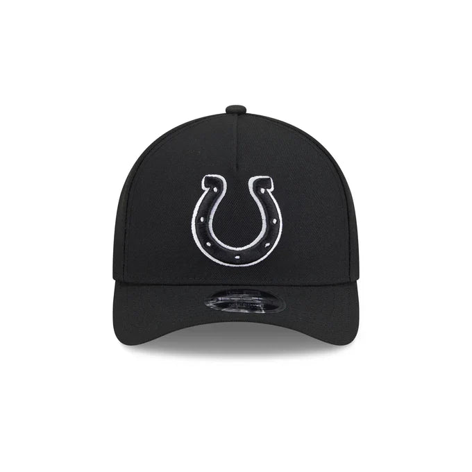 New Era Indianapolis Colts M-Crown A-FRAME 9FORTY Adjustable Hat-Black/White product image 3, provided for visual reference
