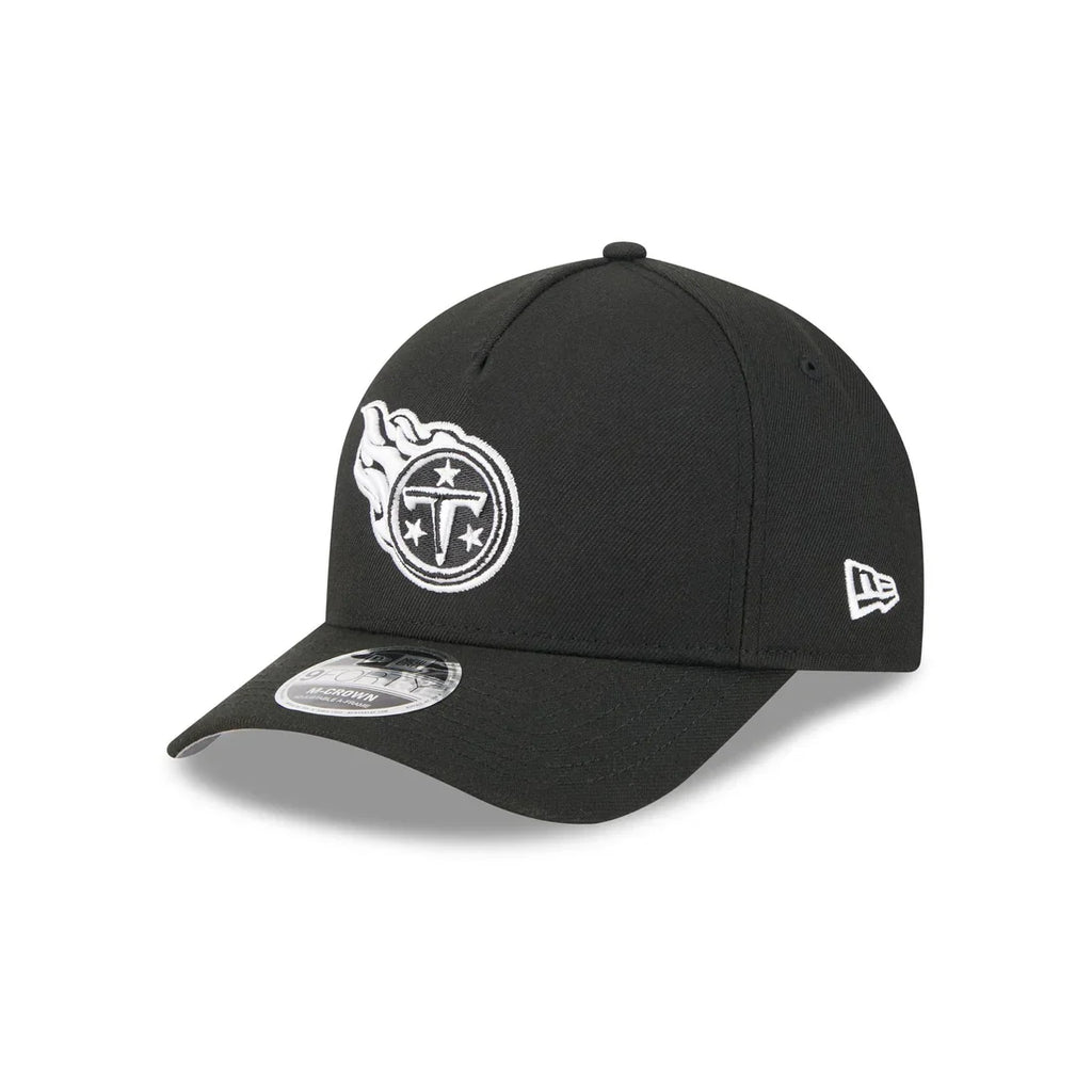 New Era Tennessee Titans M-Crown A-FRAME 9FORTY Adjustable Hat-Black/White product image 2, provided for visual reference