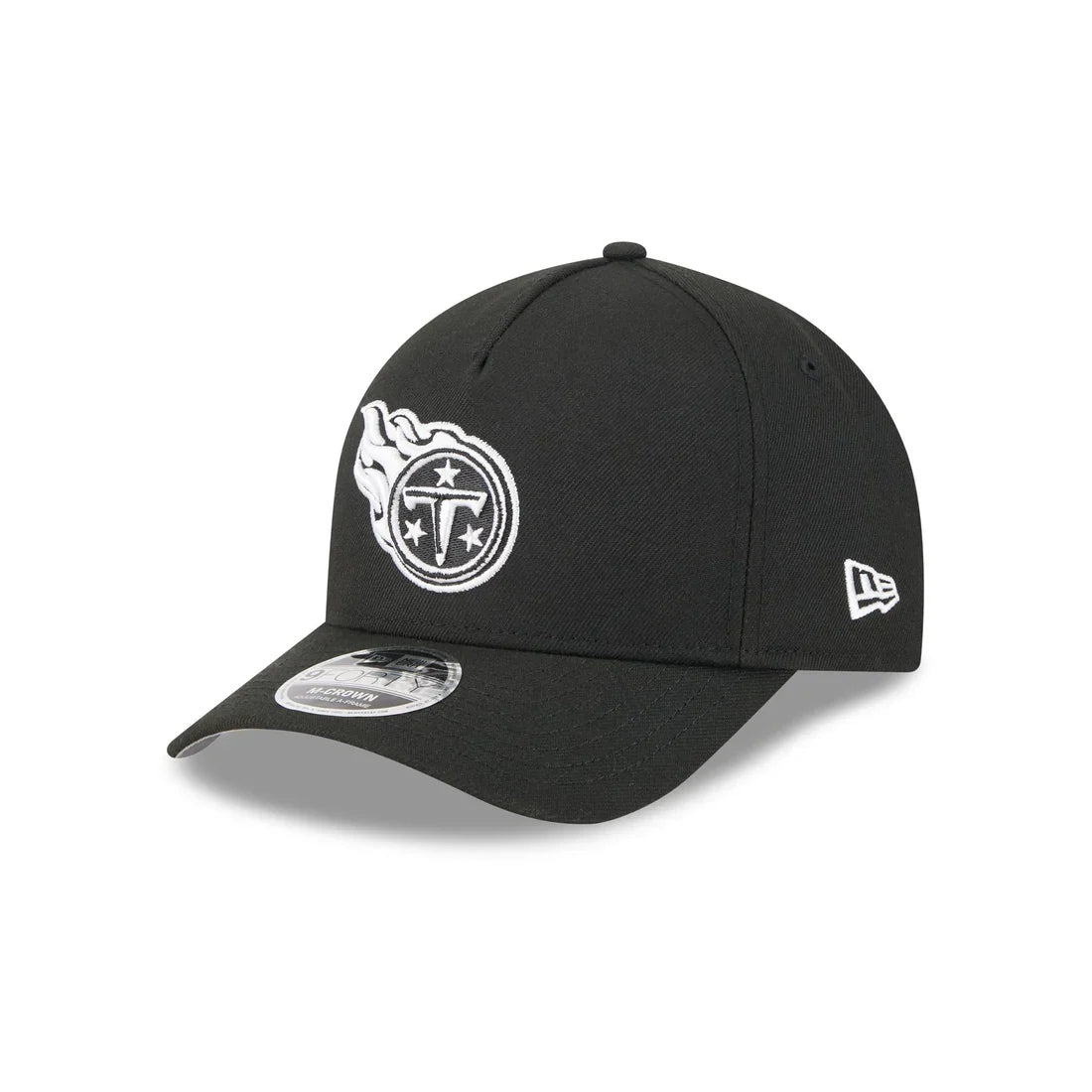 New Era Tennessee Titans M-Crown A-FRAME 9FORTY Adjustable Hat-Black/White product image 2, provided for visual reference