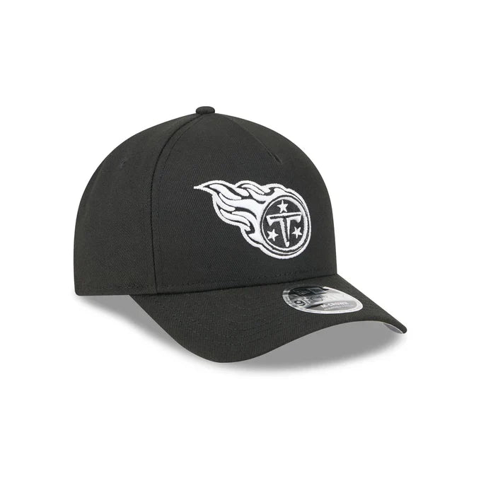 New Era Tennessee Titans M-Crown A-FRAME 9FORTY Adjustable Hat-Black/White product image 1, provided for visual reference