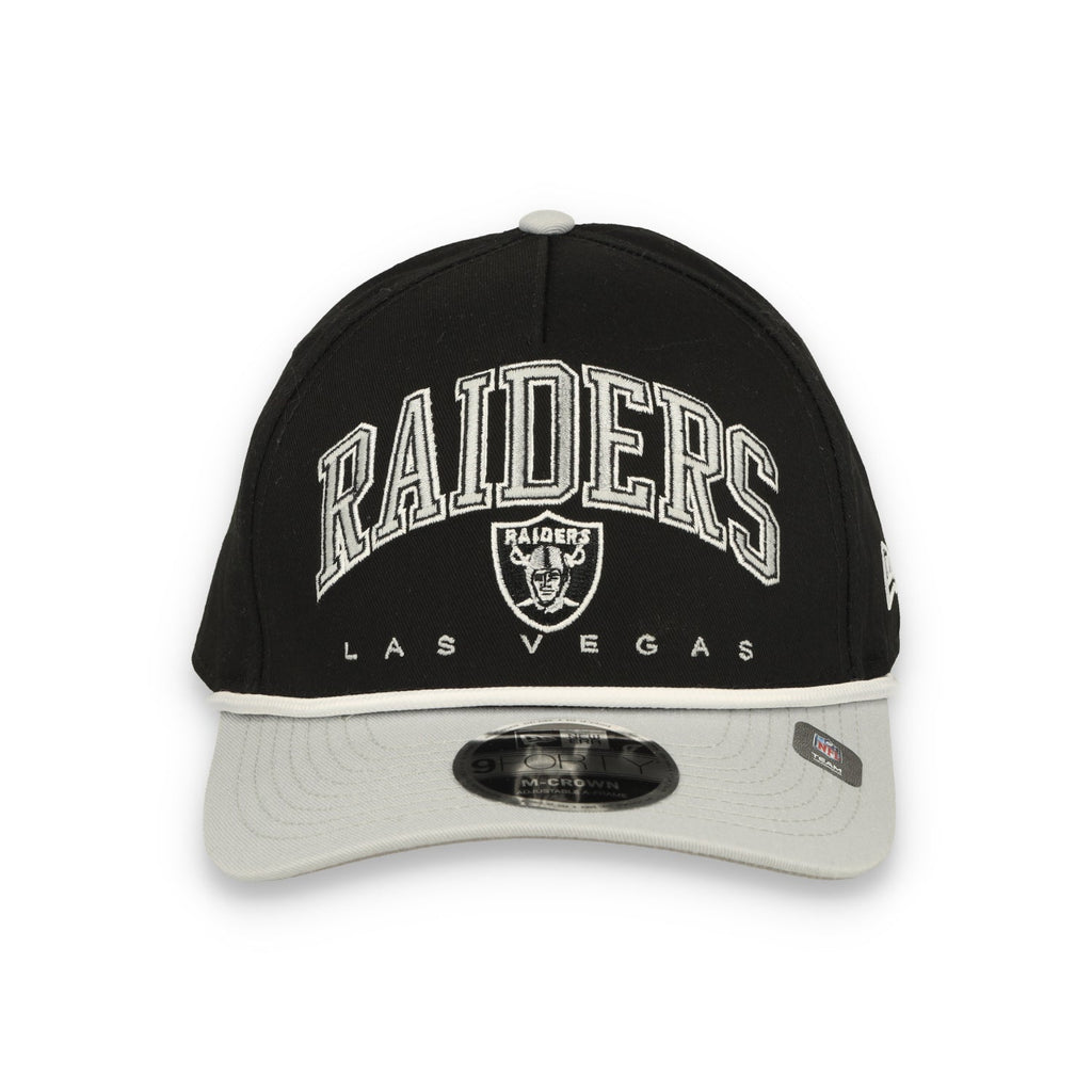 New Era Las Vegas Raiders Arch M-Crown 9FORTY A-Frame Adjustable Hat-Black/Grey product image 1, provided for visual