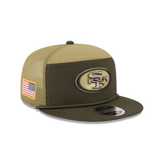 New Era San Francisco 49ers Salute to Service Split Panel 9FIFTY Snapback Hat 2025 product image 1, provided for visual