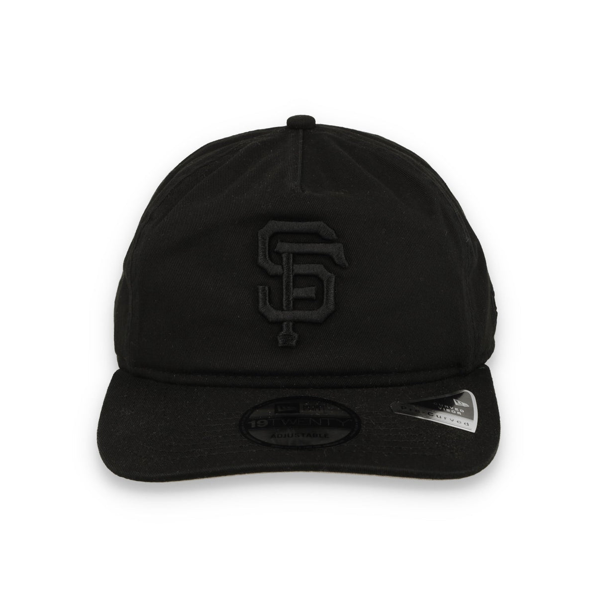 New Era San Francisco Giants 19TWENTY Pre-Curved Adjustable Snapback Hat -Black product image 3, provided for visual